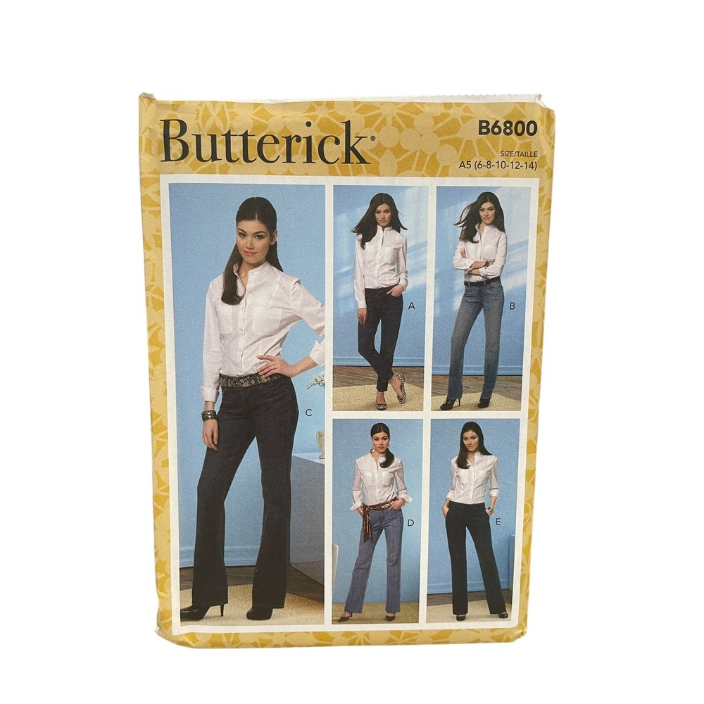 Butterick B6800 Misses‎ Pants Sewing Pattern Size 6-14 Classic Style